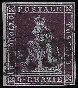 1851 - 9 crazie viola bruno ... 