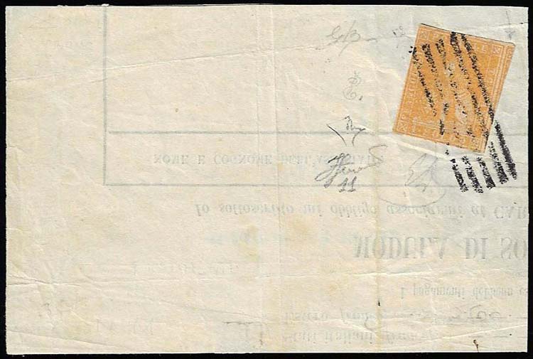 1858 - 1 soldo ocra, II emissione ... 