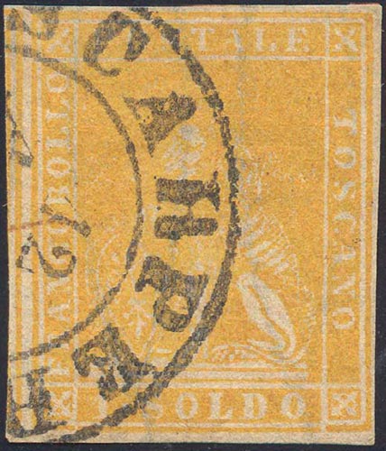 1857 - 1 soldo ocra chiaro, II ... 