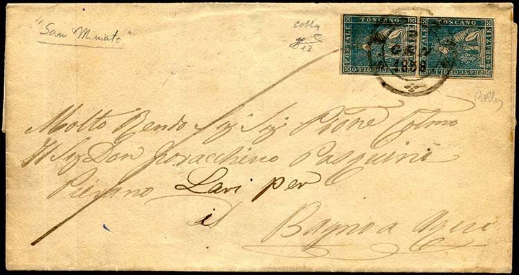 1858 - 2 crazie azzurro, II ... 