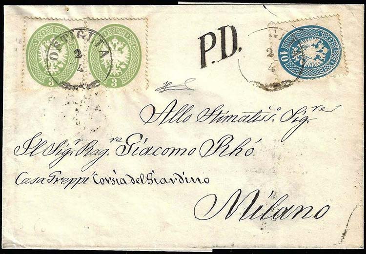 1864 - 3 soldi verde, coppia, 10 ... 