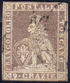 1859 - 9 crazie bruno lillaceo, II ... 