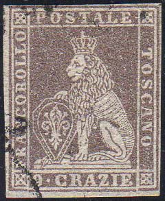 1859 - 9 crazie bruno lillaceo, II ... 