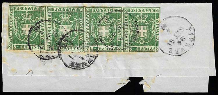 1860 - 5 cent. verde (18), ... 