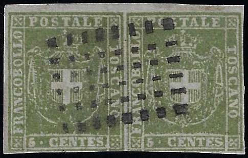 1860 - 5 cent. verde giallastro ... 
