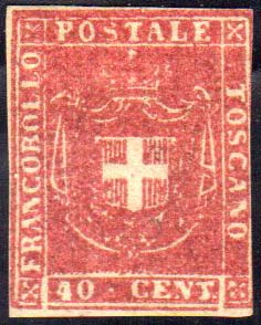1860 - 40 cent. carminio (21), ... 