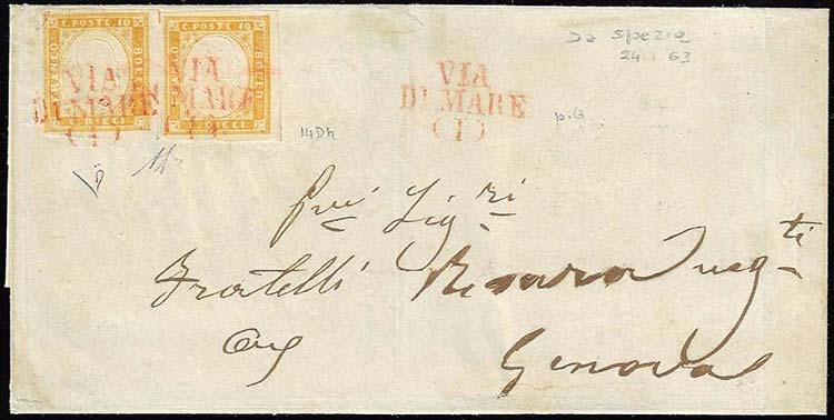 1863 - VIA DI MARE I, rosso punti ... 