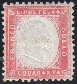 1862 - 40 cent. rosso carminio ... 