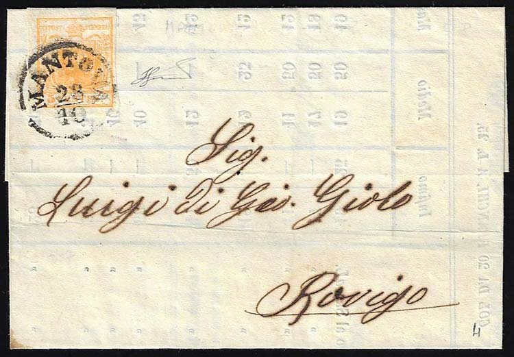 1858 - 5 cent. arancio (1h), ... 