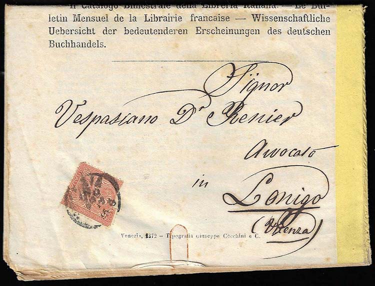 1872 - 2 cent. De La Rue, tiratura ... 