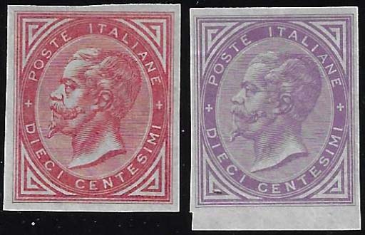 1863 - 10 cent. De La Rue, due ... 