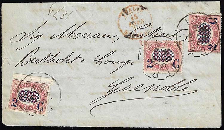 1879 - 2 cent. su 0,05 lire ... 