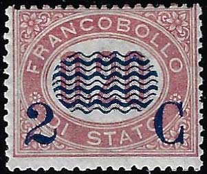 1878 - 2 cent. su 0,20 lire ... 