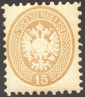 1854 - 15 soldi bruno, dent. 9 1/2 ... 