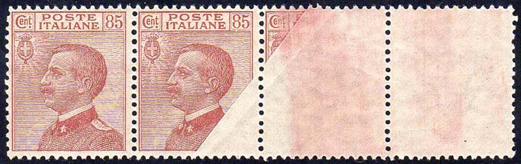 1917 - 85 cent. Michetti, striscia ... 