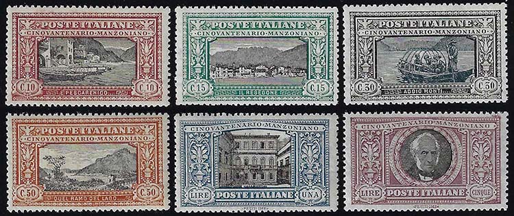 1923 - Manzoni (151/156), gomma ... 