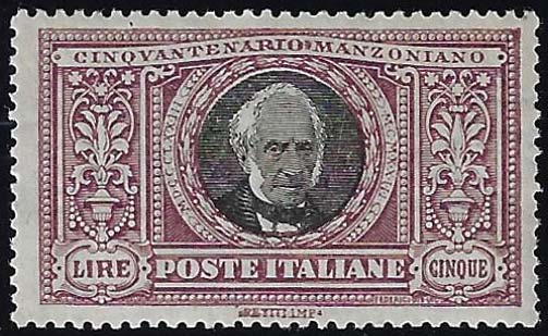 1923 - 5 lire Manzoni (156), buona ... 
