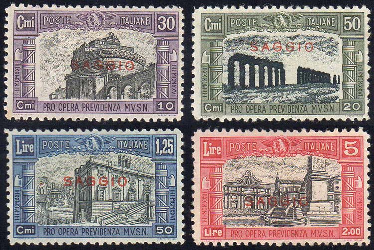 1928 - Milizia II, soprastampati ... 