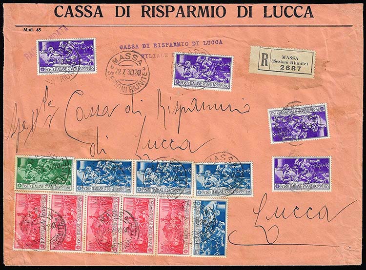 1930 - 20 cent., striscia di ... 