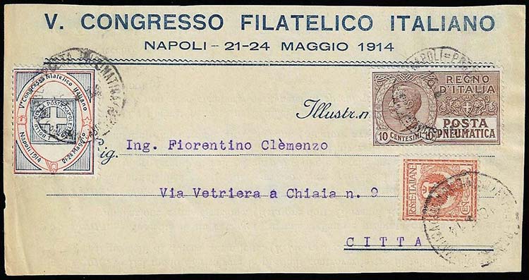 1914 - 10 cent. posta pneumatica, ... 