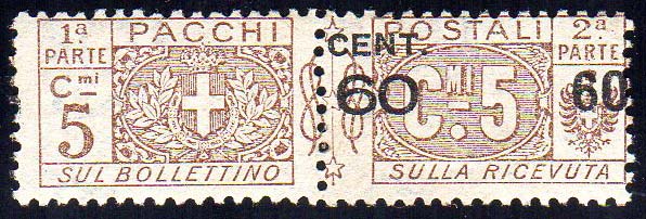 1923 - 60 cent. su 5 cent., ... 