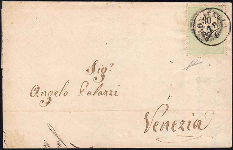 1856 - 30 cent., marca da bollo ... 
