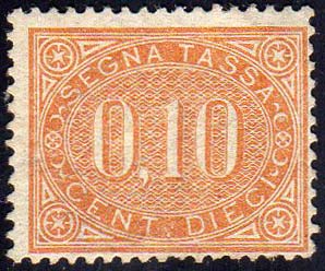 1869 - 10 cent. (2), gomma ... 