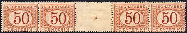 1890 - 50 cent. arancio e carminio ... 