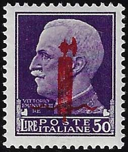 1944 - 50 lire, soprastampa fascio ... 