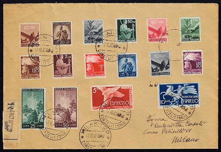 1945 - Democratica, 16 valori ... 