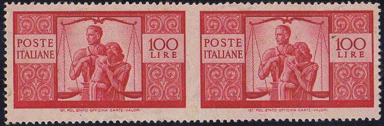 1946 - 100 lire carminio vivo ... 