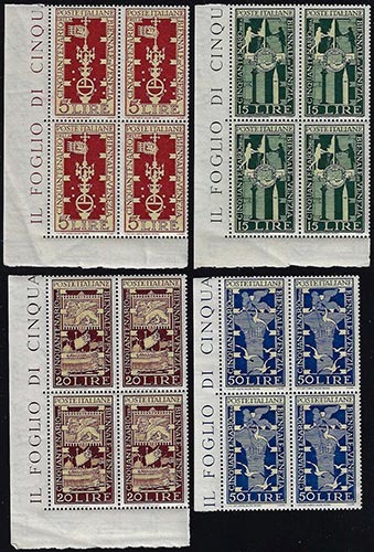 1949 - Biennale (594/597), blocchi ... 