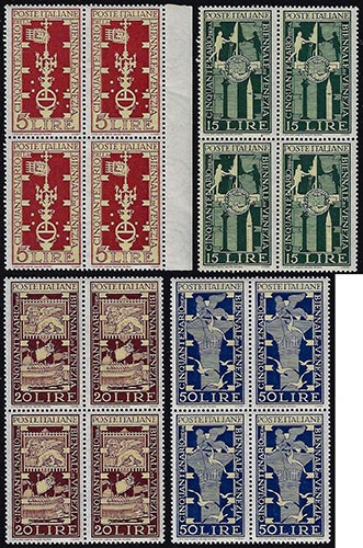 1949 - Biennale (594/597), blocchi ... 