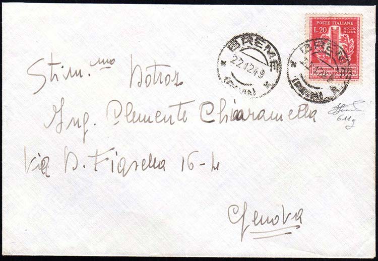 1949 - 20 lire Volta, doppia ... 