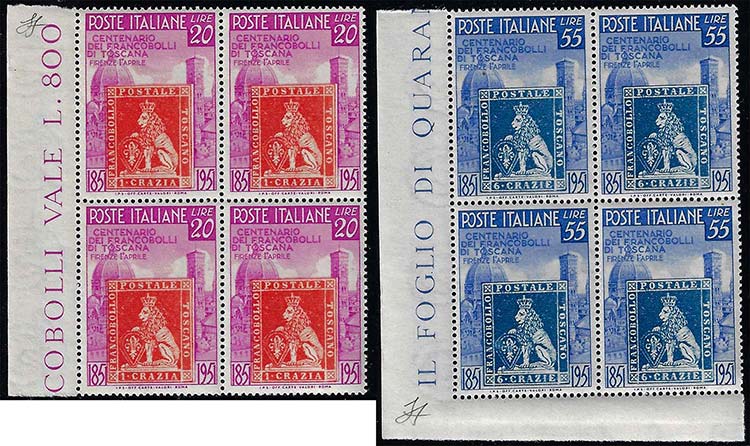 1951 - Toscana (653/654), blocchi ... 