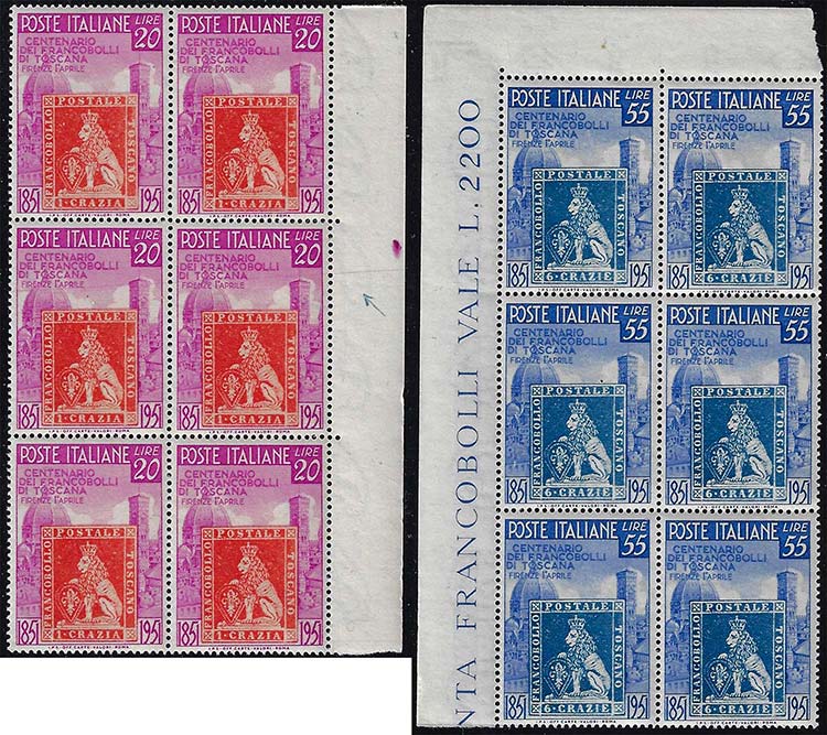 1951 - Toscana (653/654), blocchi ... 