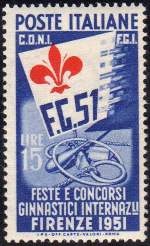 1951 - 15 lire Ginnici, stampa del ... 