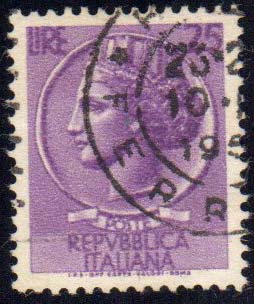 1953 - 25 lire Siracusana, senza ... 