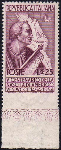 1954 - 25 lire Vespucci, non ... 