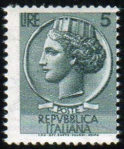 1955 - 5 lire Siracusana, ... 