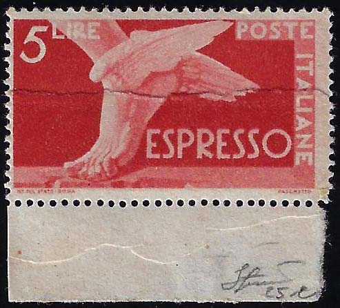 1945 - 5 lire Democratica, stampa ... 