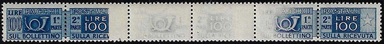 1946 - 100 lire, striscia ... 
