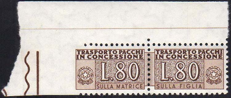 1955 - 80 lire, filigrana stelle, ... 