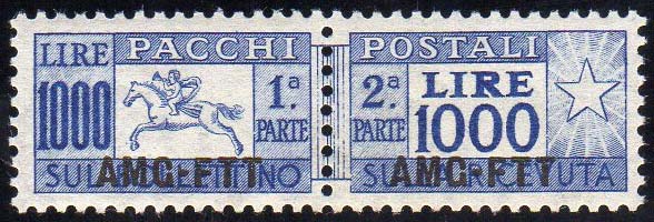 PACCHI POSTALI 1954 - 1.000 lire ... 