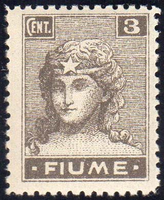 FIUME 1919 - 3 cent. Allegorie, ... 