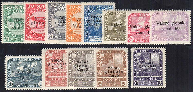 FIUME 1920 - Soprastampati Valore ... 