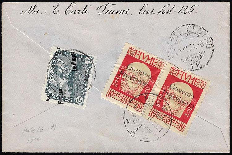 FIUME 1918 - 1 lira soprastampa ... 