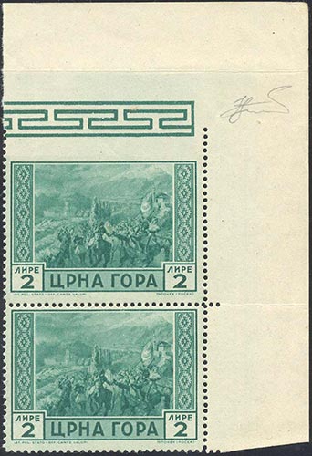 MONTENEGRO 1943 - 2 lire Serto ... 