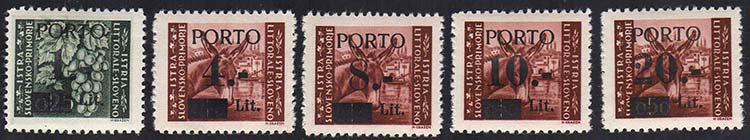 LITORALE SLOVENO SEGNATASSE 1945 - ... 