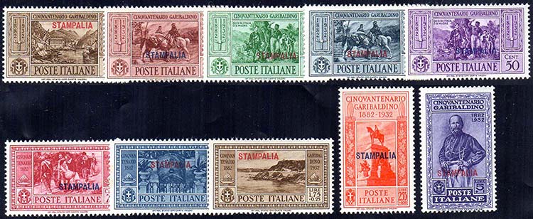 STAMPALIA 1932 - Garibaldi ... 